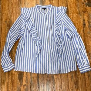 Striped Ruffle Target Who What Wear Shirt
